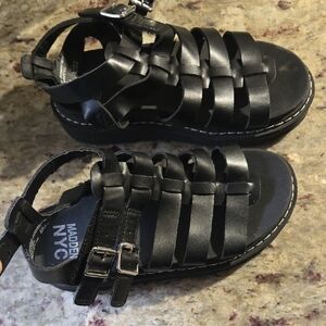 Madden NYC Black Kids Sandals
